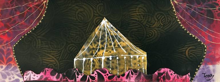 Original Dada Abstract Painting by Tony Wynn