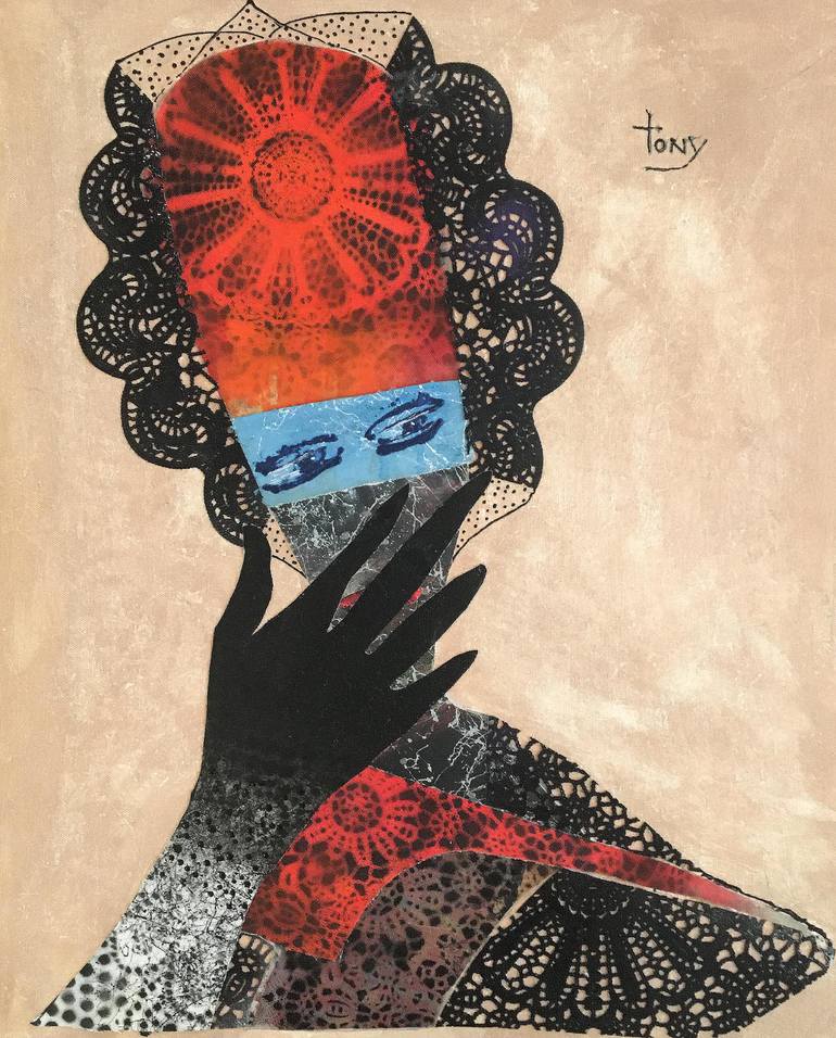 Original Abstract People Painting by Tony Wynn