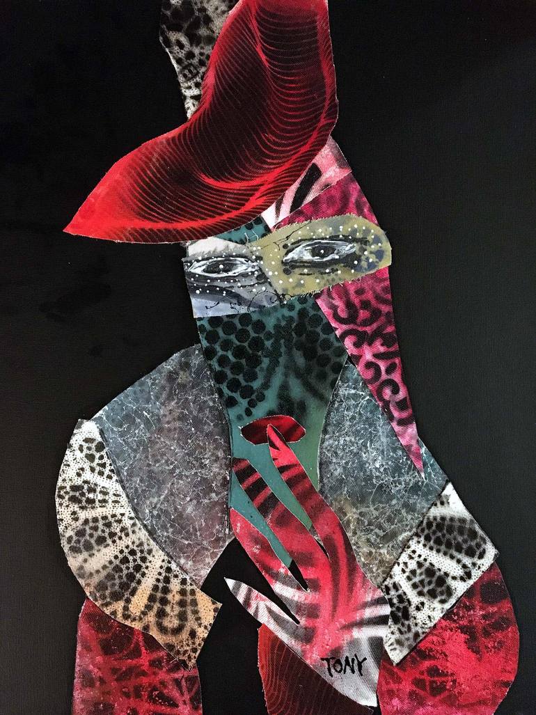 Original Abstract People Painting by Tony Wynn