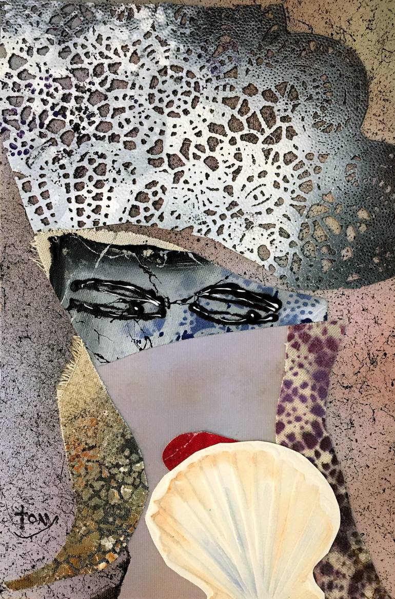 Original Dada Abstract Collage by Tony Wynn