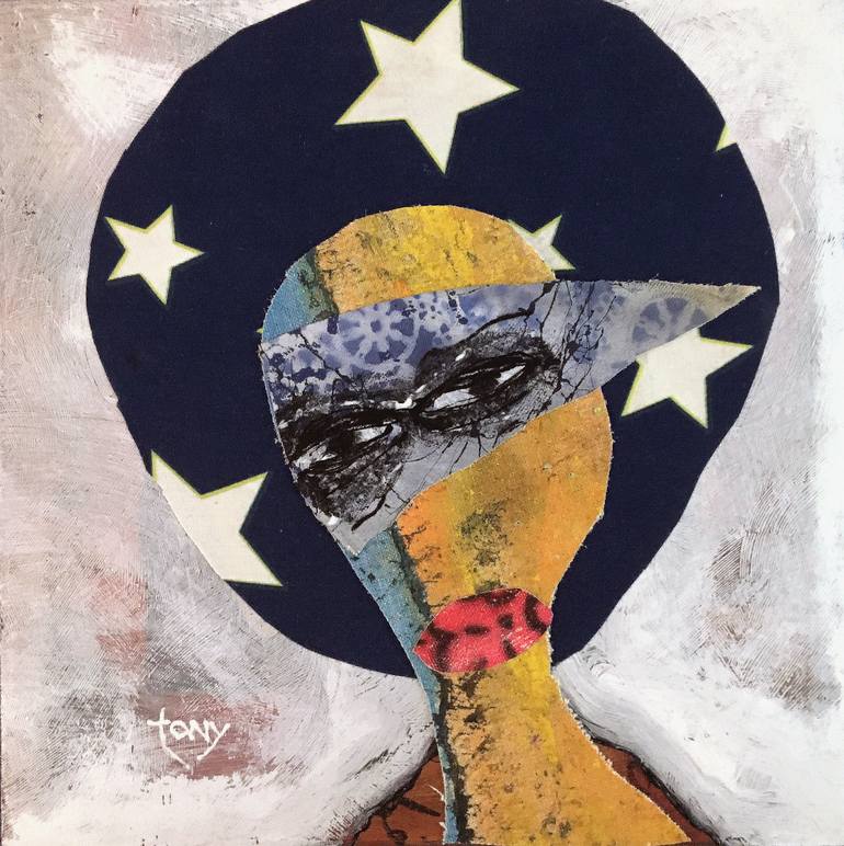 Original Abstract People Painting by Tony Wynn