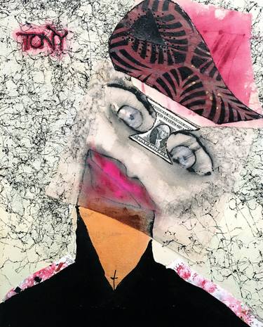 'Conflict of Interest' Mixed Media Collage thumb