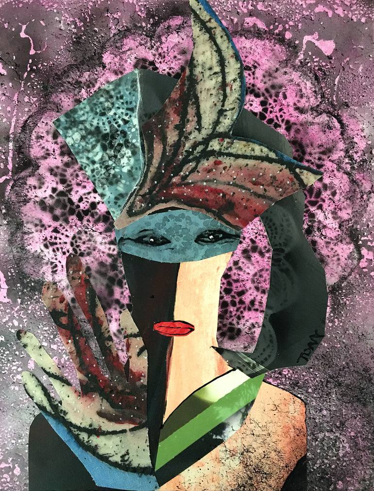 Original Abstract People Painting by Tony Wynn