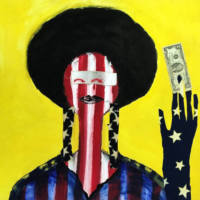 Original Dada People Painting by Tony Wynn