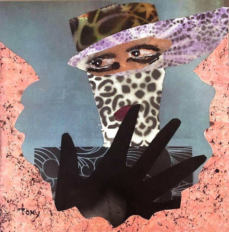 Original Dada Abstract Painting by Tony Wynn