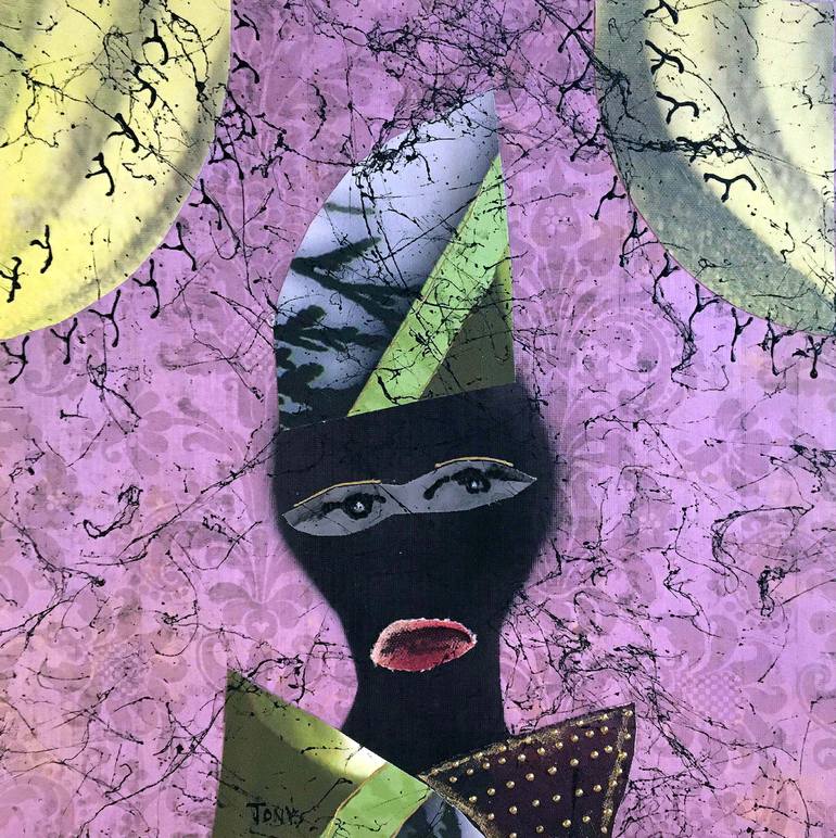 Original Dada Abstract Painting by Tony Wynn