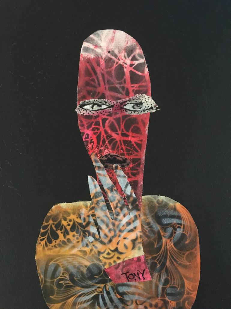 Original Abstract People Painting by Tony Wynn