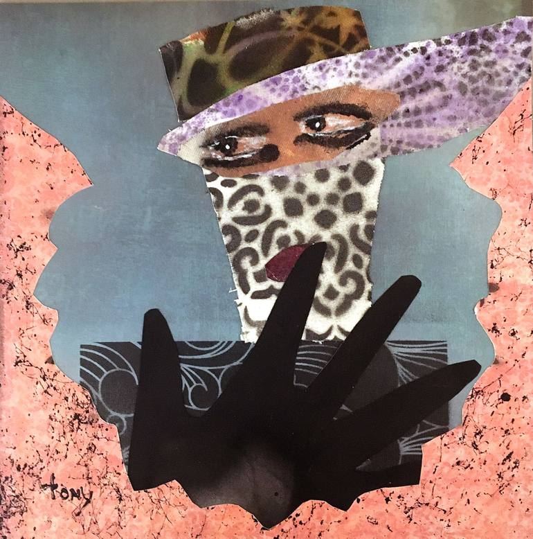 Original Dada Portrait Collage by Tony Wynn