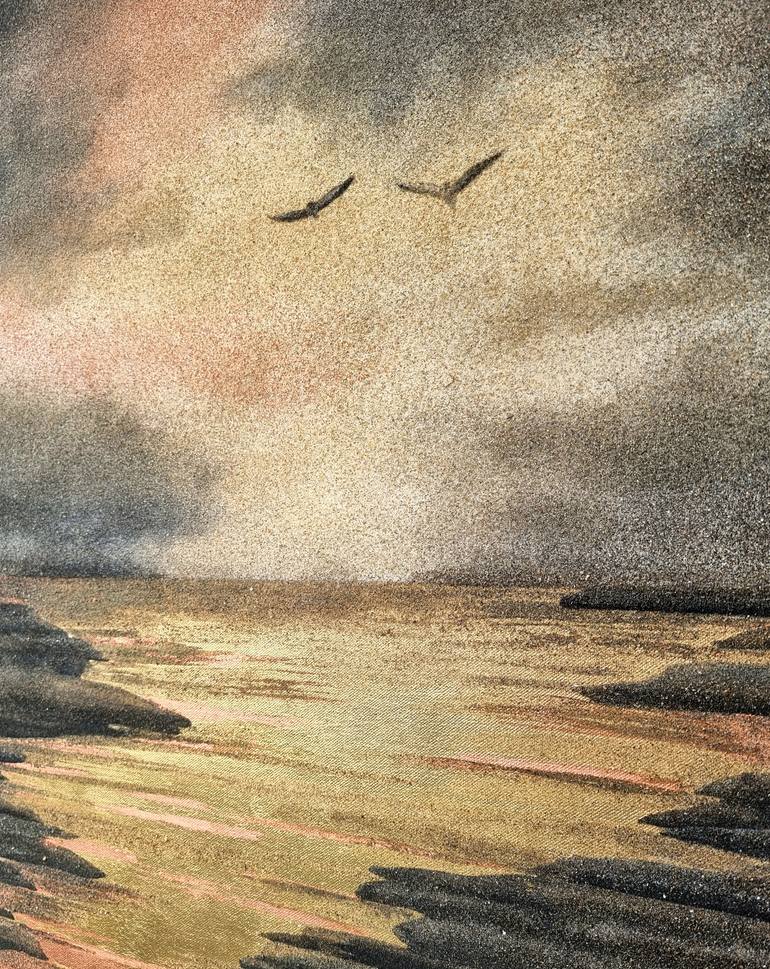 Original Realism Seascape Mixed Media by Nancy Tschetner