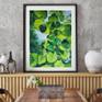 Green leaves in a spring forest painting Fine art Painting