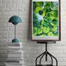 Green leaves in a spring forest painting Fine art Painting