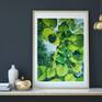 Green leaves in a spring forest painting Fine art Painting