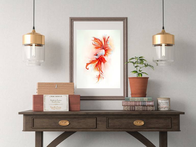 Original Fine Art Fish Painting by Svetlana Lileeva