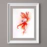 Red fish watercolor painting Fine art