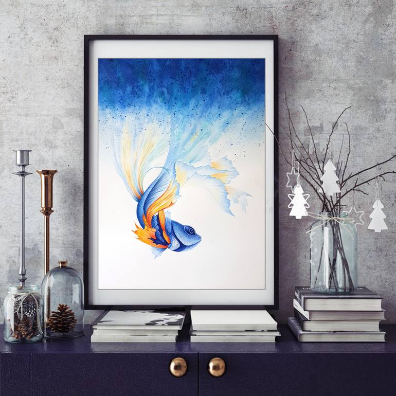Original Fine Art Fish Painting by Svetlana Lileeva