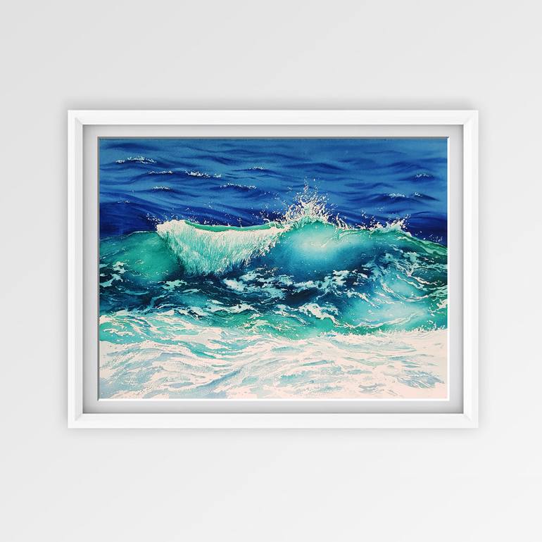 Original Photorealism Seascape Painting by Svetlana Lileeva