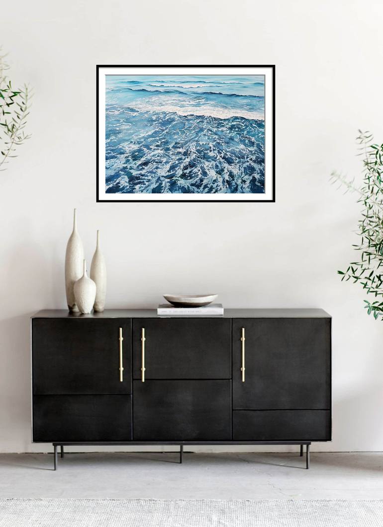 Original Abstract Seascape Painting by Svetlana Lileeva