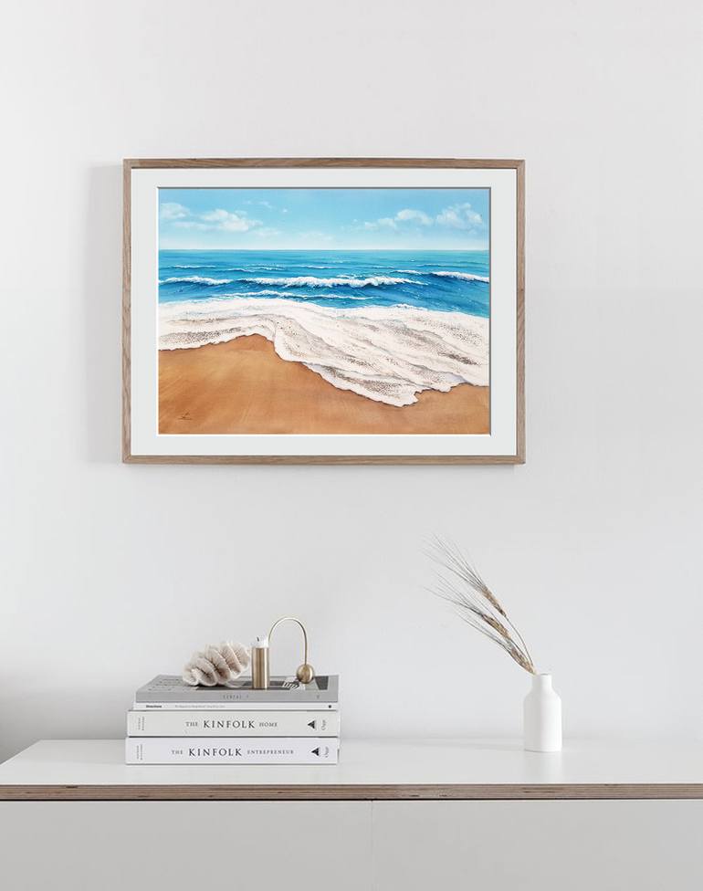 Original Photorealism Beach Painting by Svetlana Lileeva