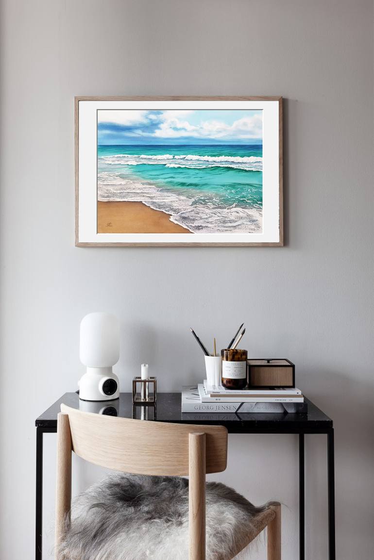 Original Photorealism Beach Painting by Svetlana Lileeva