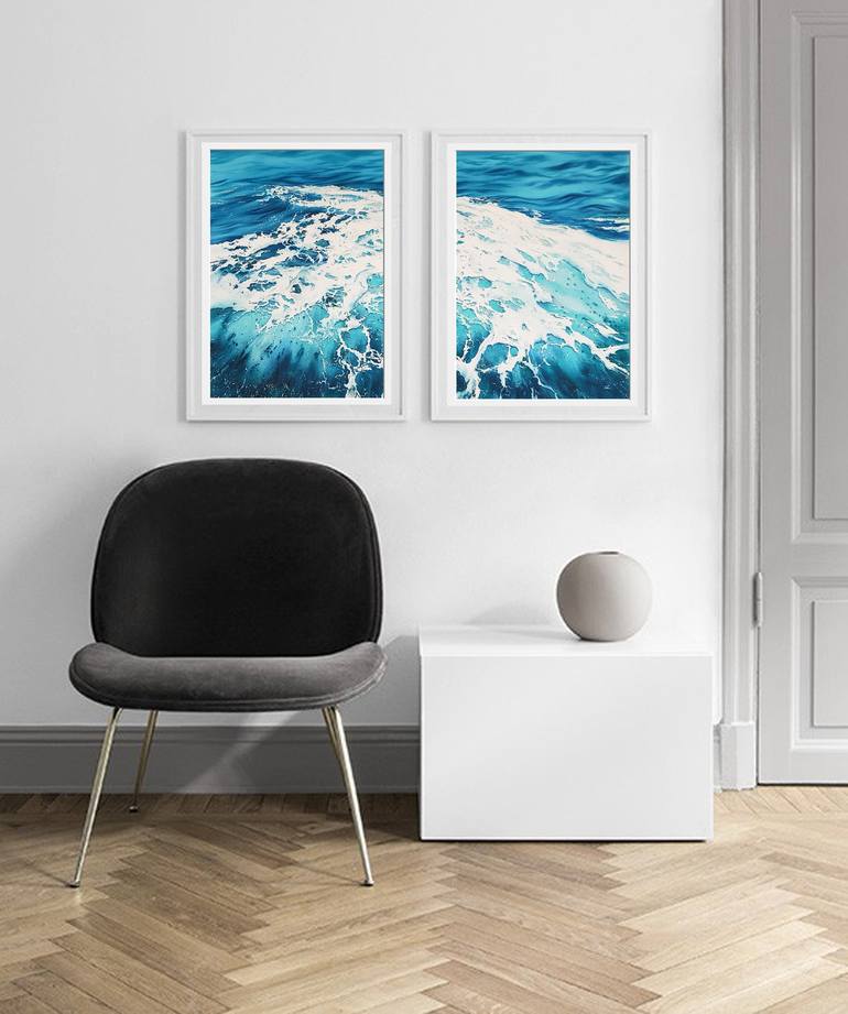 Original Abstract Seascape Painting by Svetlana Lileeva