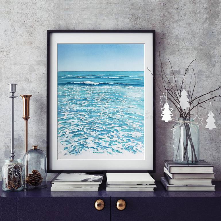 Original Photorealism Seascape Painting by Svetlana Lileeva