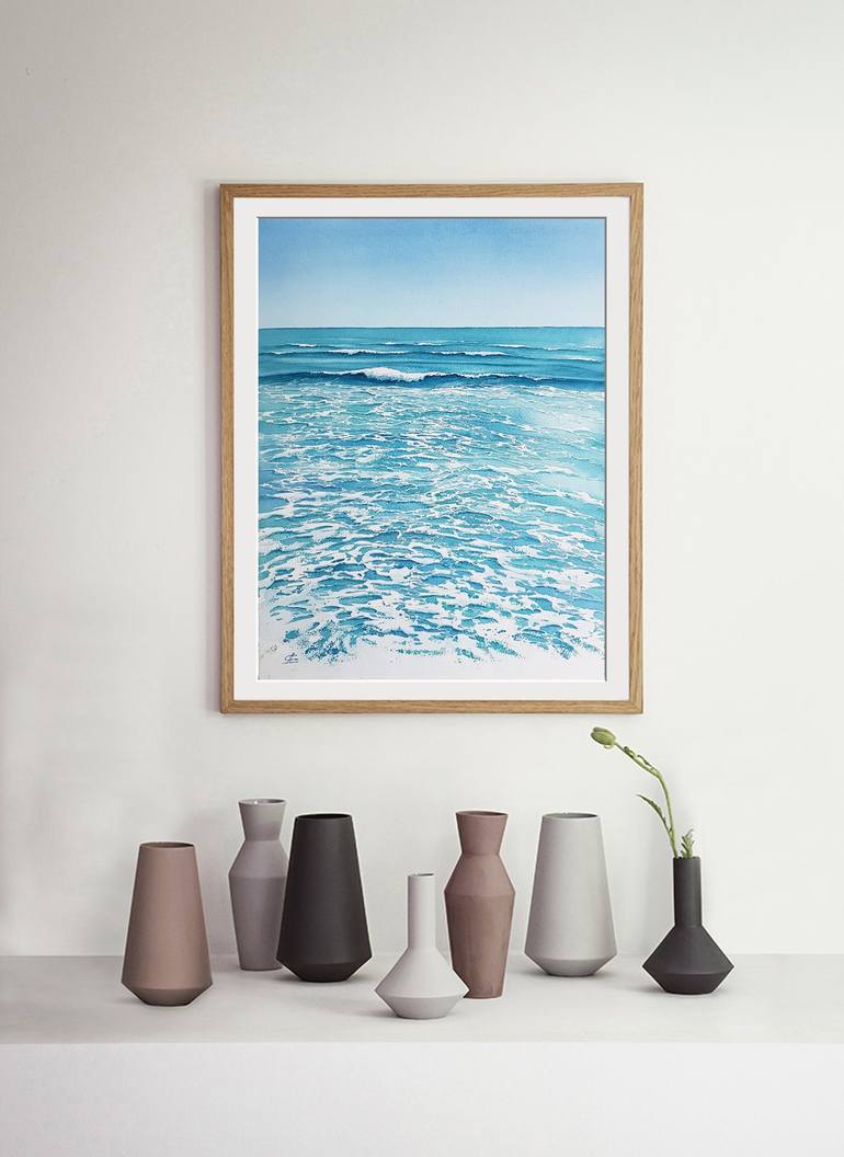 Original Photorealism Seascape Painting by Svetlana Lileeva