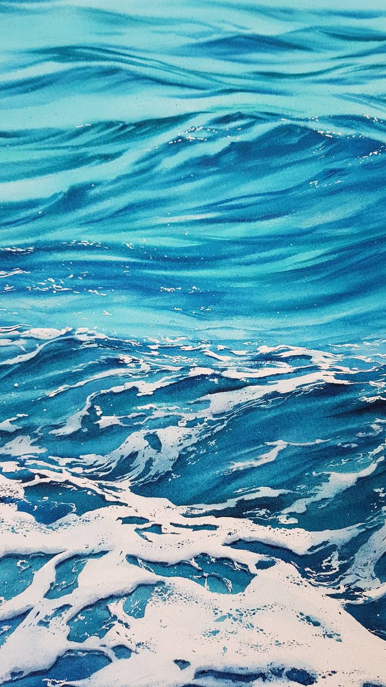 Original Photorealism Seascape Painting by Svetlana Lileeva