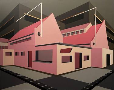 Original Abstract Architecture Paintings by Tim Muddiman