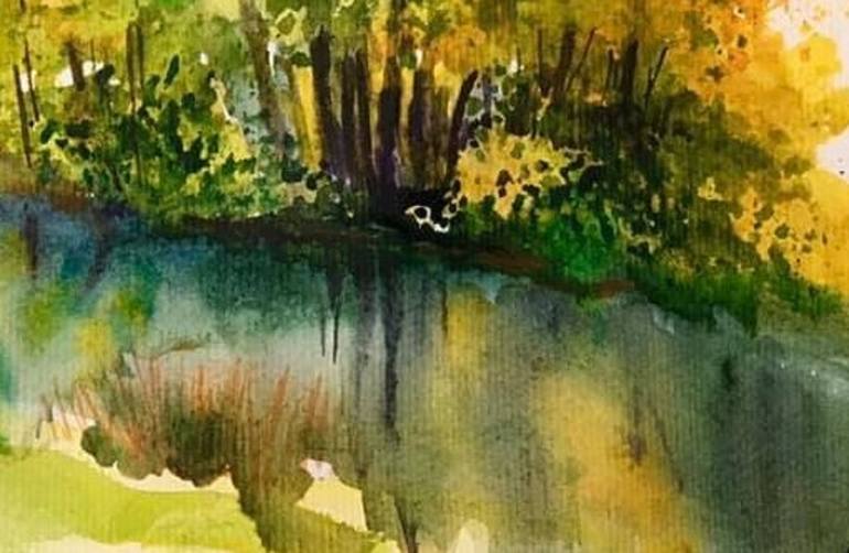 Original Impressionism Landscape Painting by Nina Jayasinghe