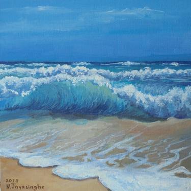 Print of Realism Beach Paintings by Nina Jayasinghe