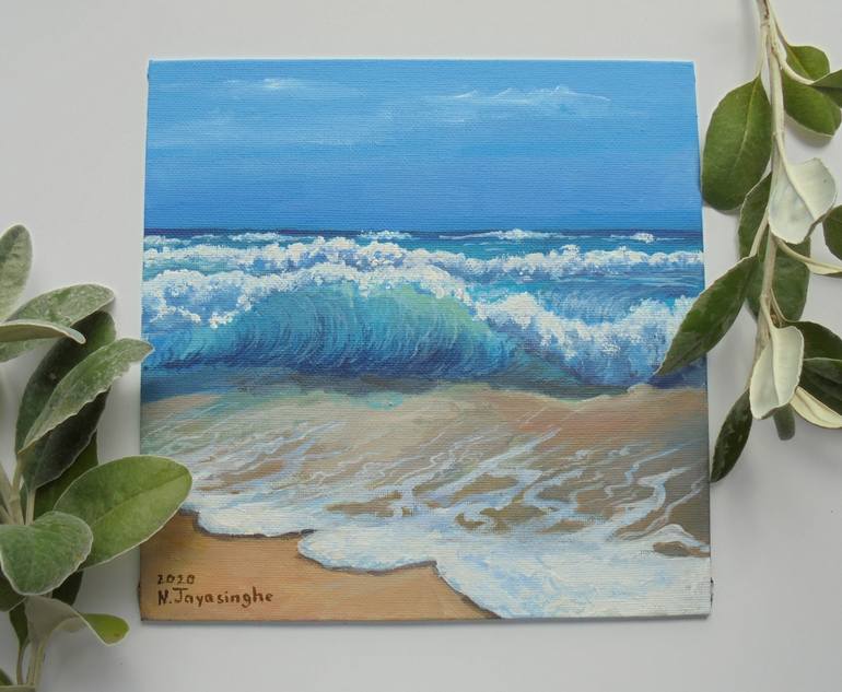 Original Realism Beach Painting by Nina Jayasinghe