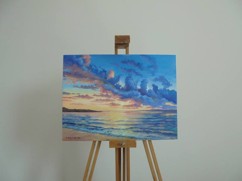 Original Realism Beach Painting by Nina Jayasinghe