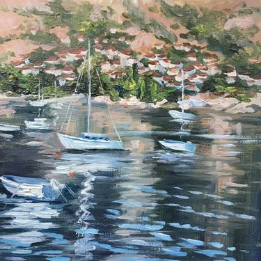 Original Impressionism Boat Paintings by Nina Jayasinghe