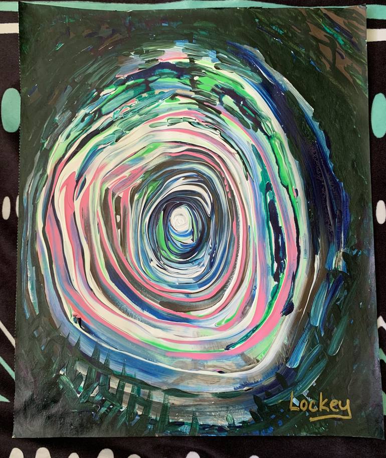 Original Fine Art Abstract Painting by Lockey White