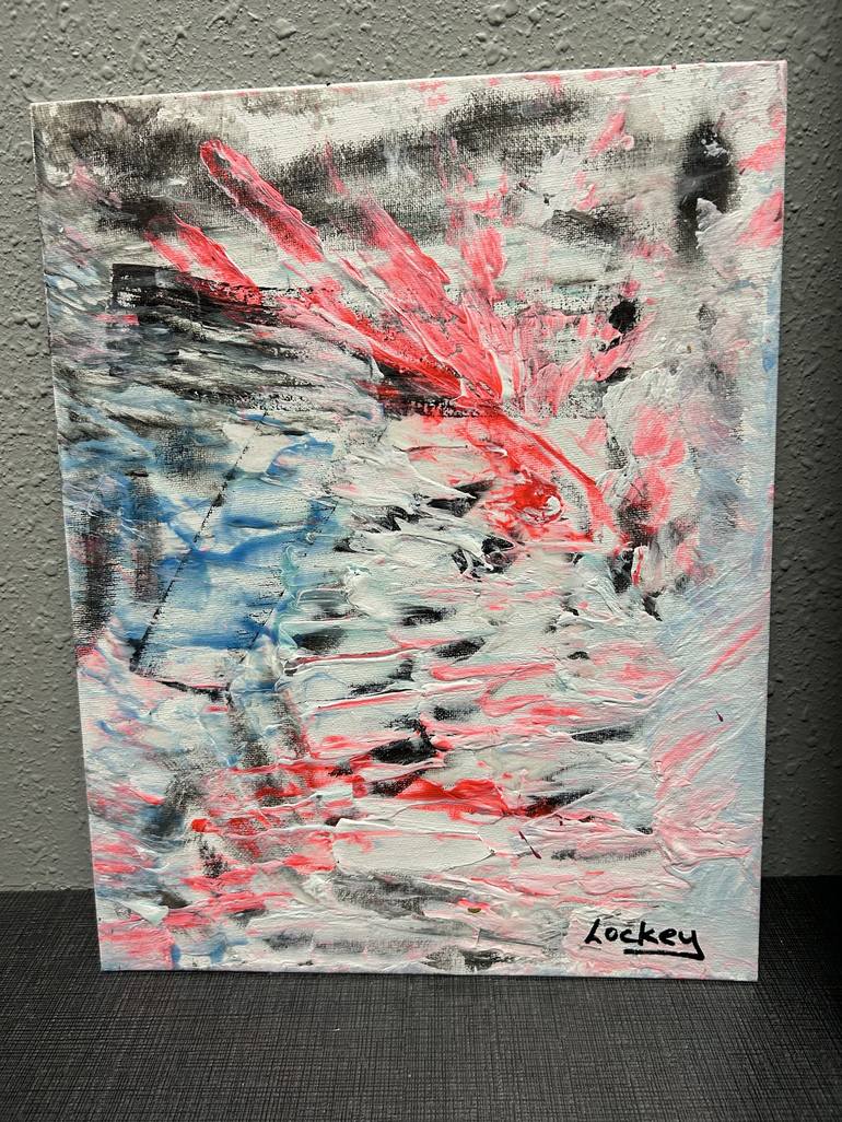 Original Fine Art Abstract Painting by Lockey White