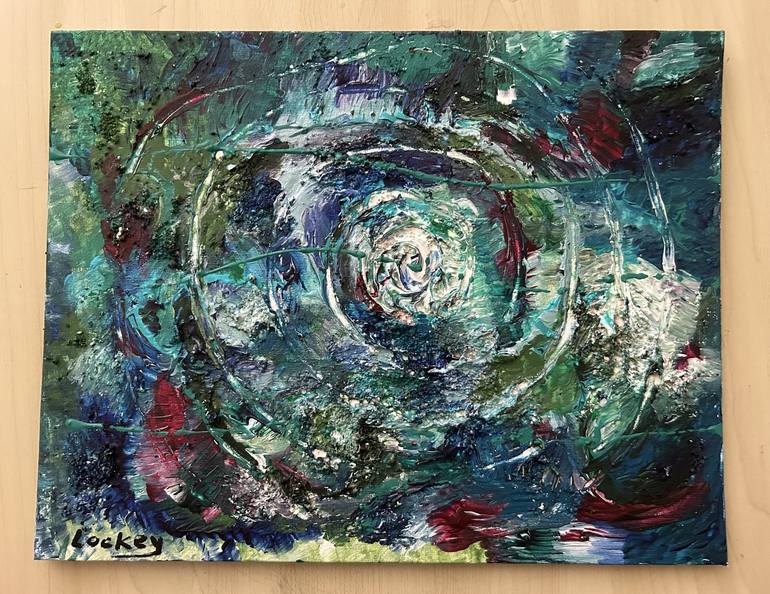 Original Abstract Expressionism Abstract Painting by Lockey White