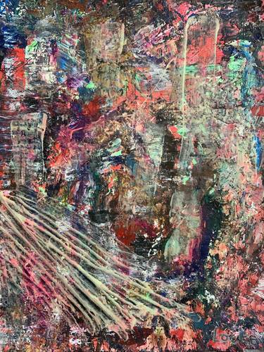Original Abstract Expressionism Abstract Paintings by Lockey White