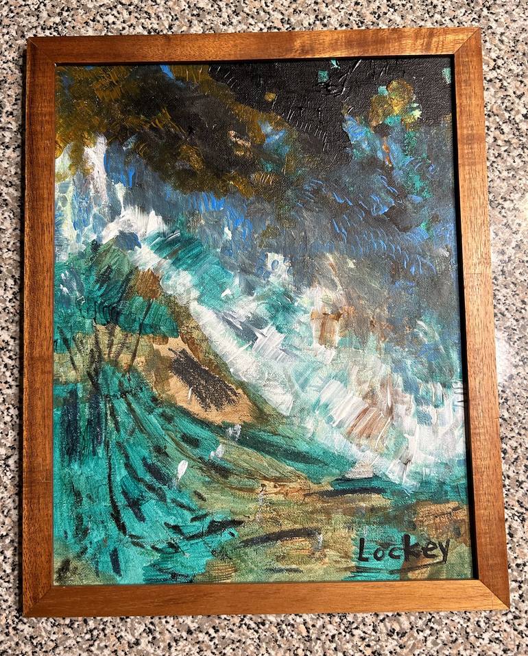 Original Abstract Landscape Painting by Lockey White