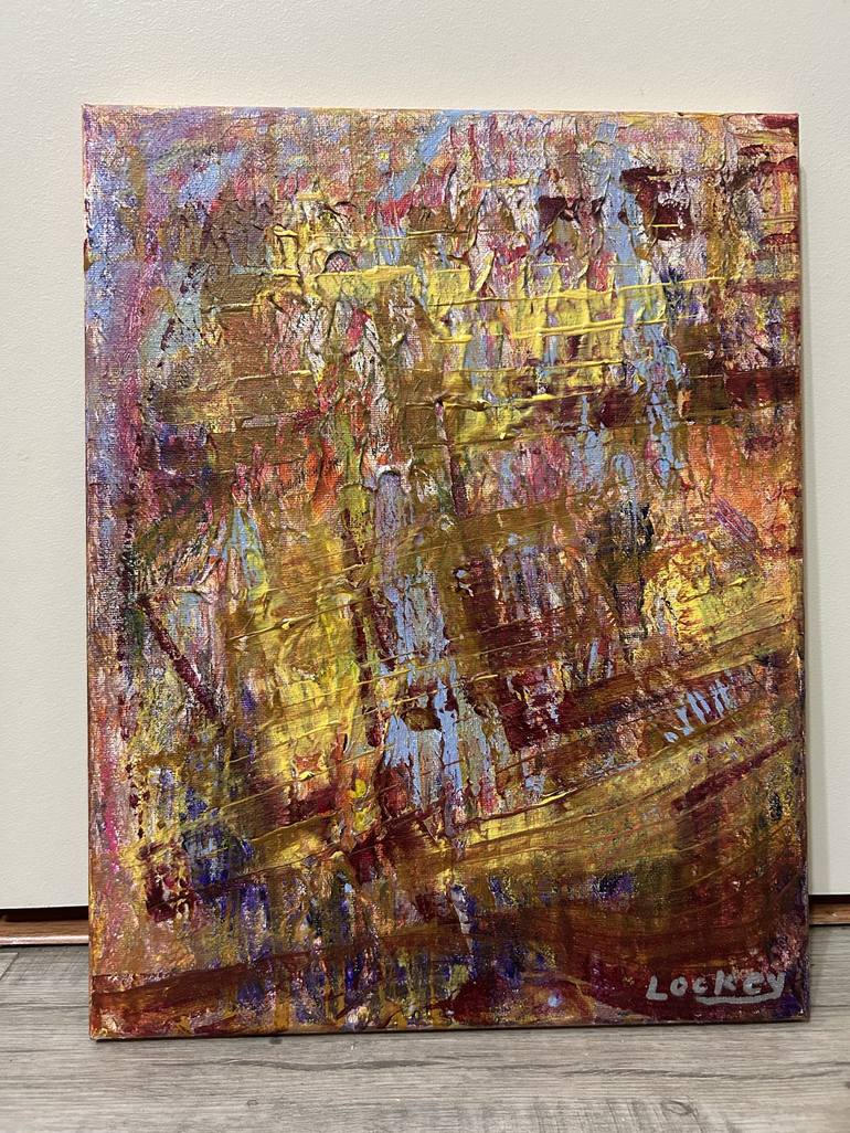 Original Abstract Expressionism Abstract Painting by Lockey White