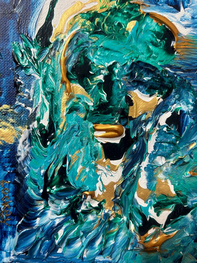 Original Abstract Expressionism Abstract Painting by Lockey White