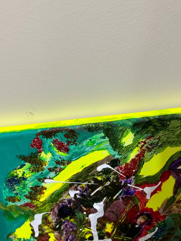 Original Abstract Expressionism Abstract Painting by Lockey White