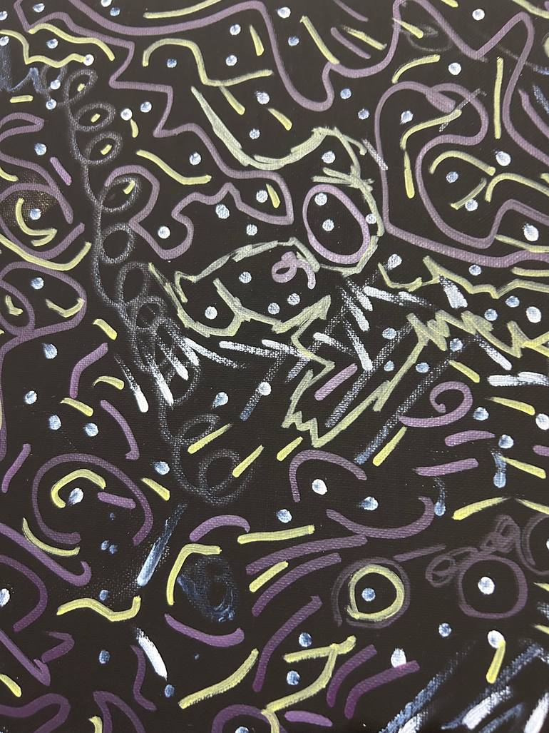 Original Abstract Expressionism Abstract Painting by Lockey White