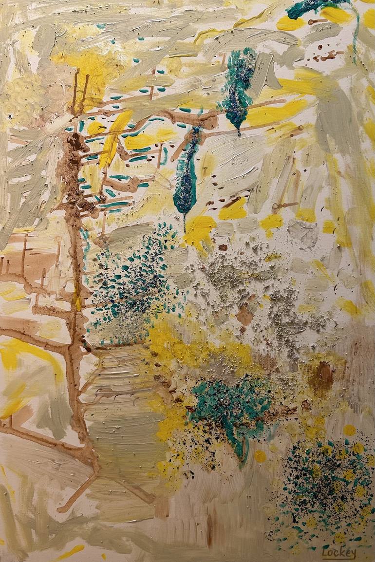 Original Abstract Expressionism Abstract Paintings by Lockey White