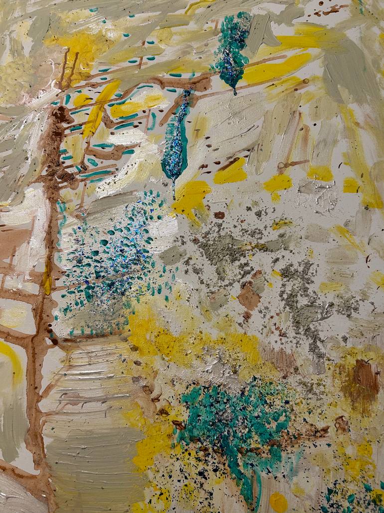 Original Abstract Expressionism Abstract Painting by Lockey White