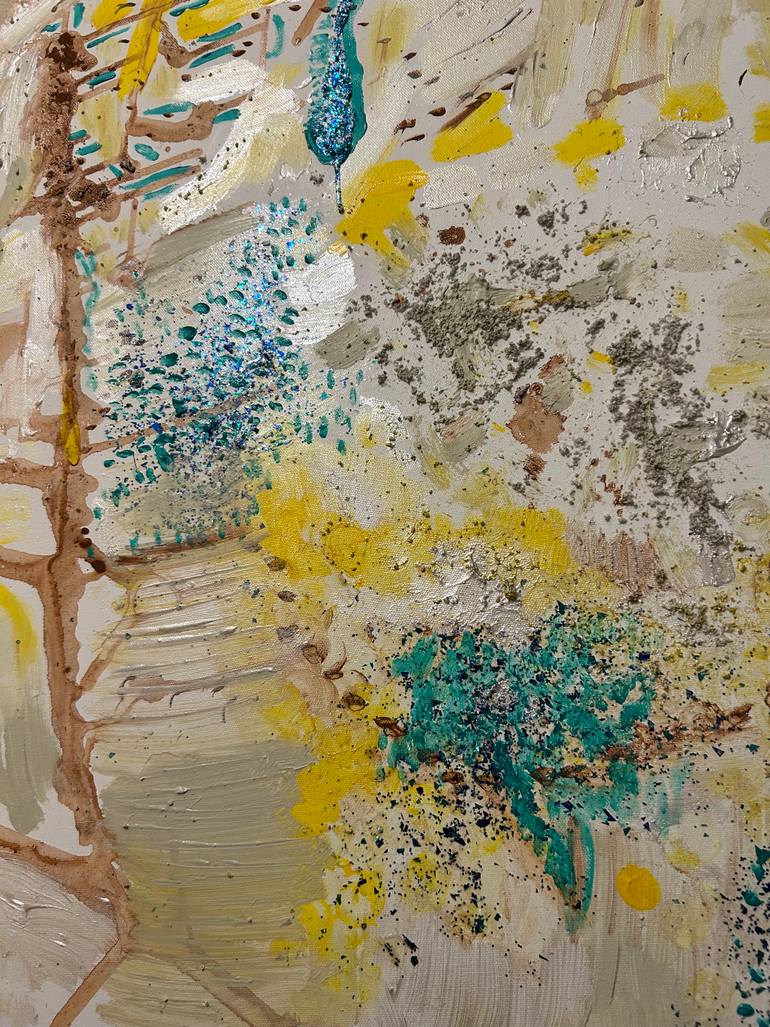 Original Abstract Expressionism Abstract Painting by Lockey White