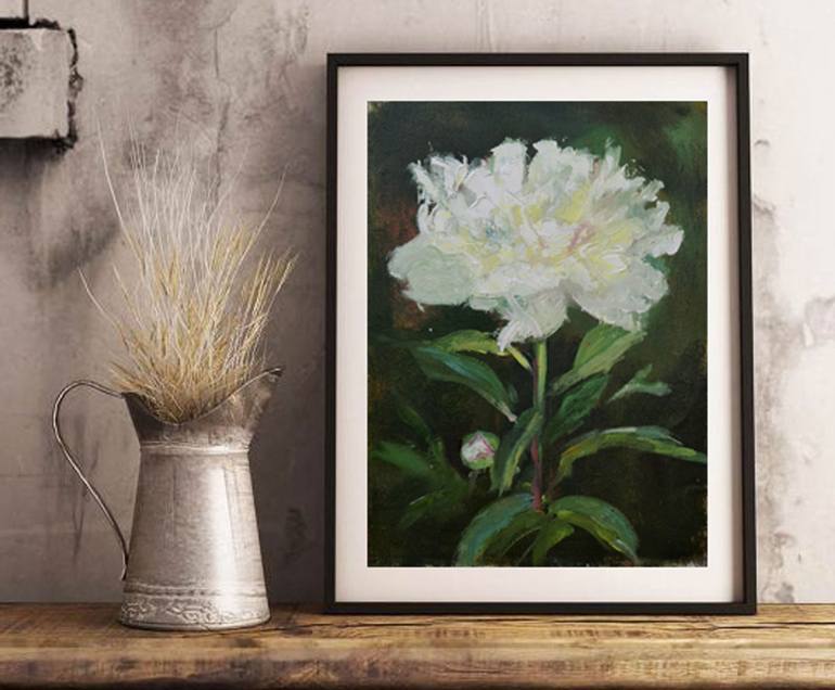 Original Art Deco Floral Painting by Olivia Kandra