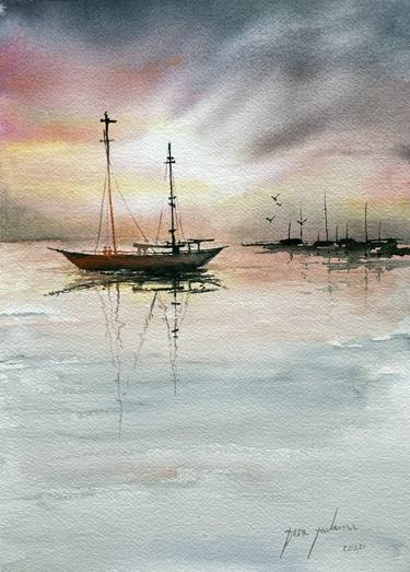 Original Boat Paintings by Tara Toolami