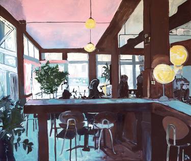 Print of Interiors Paintings by M Kaudy