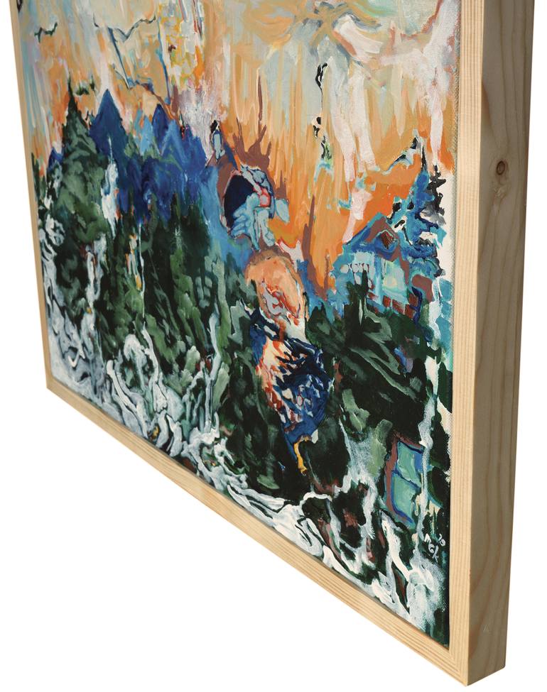 Original Abstract Landscape Painting by M Kaudy