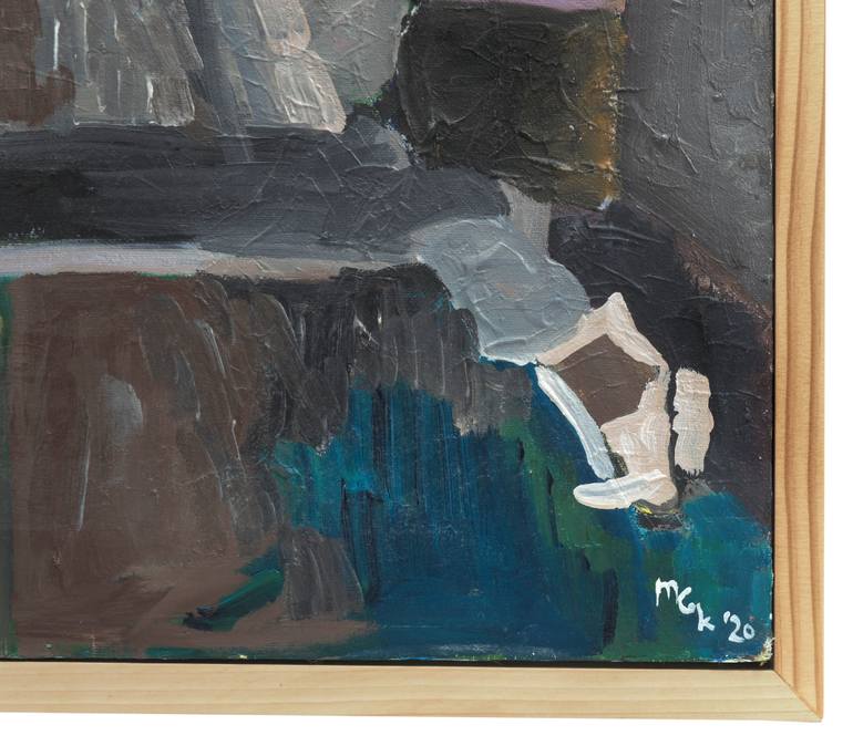 Original Abstract Cities Painting by M Kaudy